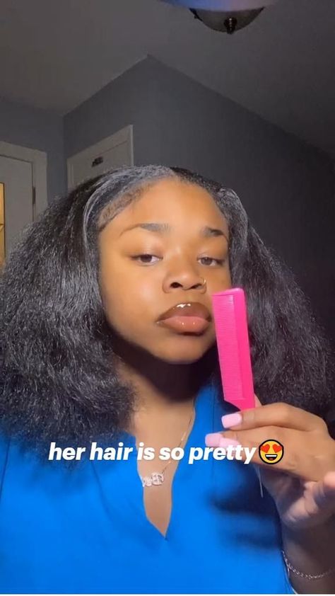 her hair is so pretty 😍 in 2022 | Natural hair styles, Hair styles, Natural hair styles for black women Cute Hairstyles For Blowed Out Hair Black, Two Ponytail Hairstyles For Black Women Natural Hair, Quick Cute Hair Styles For Black Women, Natural Hair Straightened Styles Black Women, Cute Hairstyles For Blow Dried Hair Black, Natural Hairstyles For Black Women Easy Long Hair, Cute Back To School Hairstyles Black Natural, Clean Hairstyles Black Women, Hair Styles For Puffy Hair Black