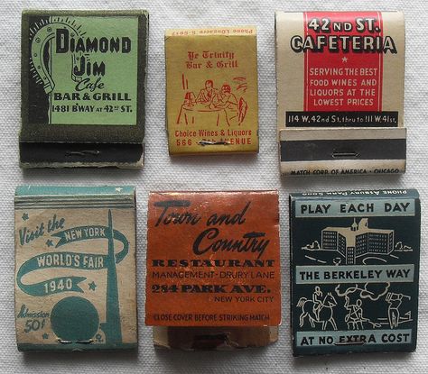 1930s & 1940s Vintage Matchbooks Vintage Matchbooks, Counter Clockwise, Beautiful Logos Design, Matchbox Art, Book Cafe, Vintage Packaging, Oldies But Goodies, Bakery Cafe, Cool Cafe