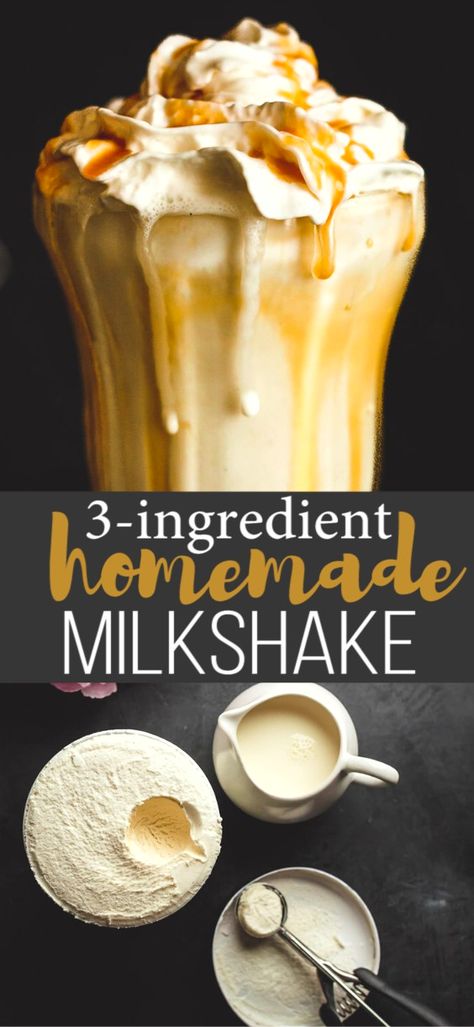 Easy Homemade Milkshakes, Shake Recipes Ice Cream, Easy Milkshakes 3 Ingredients, Milk Shakes Recipes, Easy Milkshake Recipe 3 Ingredients, Home Made Milkshakes, Homemade Milkshake Recipe Easy, Milk Shakes Recipes Easy, Quick Milkshake Recipe