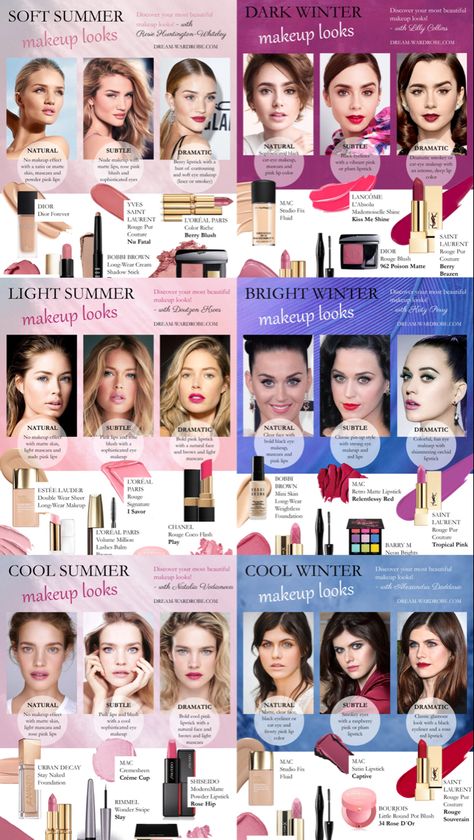 Eyeshadow For Winter Skin Tone, Fair Skin Color Palette, Winter Season Makeup Color Palettes, Keira Knightley Color Season, Summer Color Season Makeup, Muted Summer Makeup Looks, Summer Vs Winter Color Palettes, Soft Winter Makeup Looks, Winter Season Palette