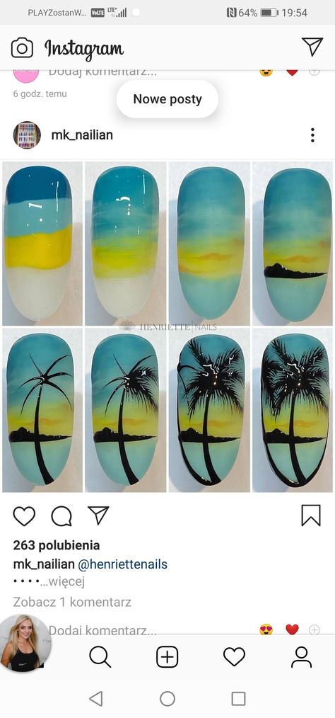 Palm Tree Nail Art, Mickey Mouse Nails, Girls Nail Designs, Palm Tree Nails, Nail Drawing, Cute Spring Nails, Beauty Nails Design, Nail Art Disney, Stiletto Nails Designs