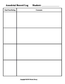 Anecdotal Record Log Anecdotal Records Preschool, Teacher Observation Form, Preschool Assessment Forms, Leveled Literacy Intervention, Authentic Assessment, Preschool Portfolio, Anecdotal Records, Teaching Strategies Gold, Teacher Observation