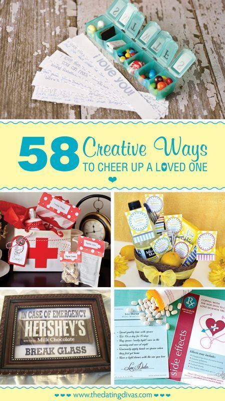 Lots of practical and cute ideas for cheering up someone who is not feeling like themselves, no matter the reason. Cadeau Diy, Crafty Gifts, Decoration Originale, Cheer Up, Homemade Gifts, Creative Gifts, The Words, Craft Gifts, Cool Gifts