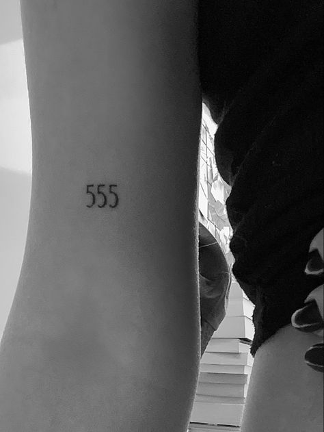 Small 555 Tattoo, 555 Font Tattoo, 555 Hand Tattoo, 555 Tattoo Design, 555 Font, 555 Tattoo Ideas, 224 Tattoo, 555 Tattoo, Number Tattoos