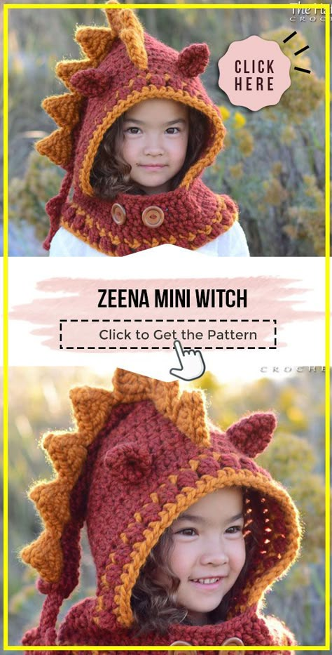 Hooded Cowl Pattern, Dragon Hats, Crochet Costumes, Crochet Hooded Scarf, Crochet Hood, Hood Pattern, Lucky Dragon, Cowl Crochet, Crochet Hoodie