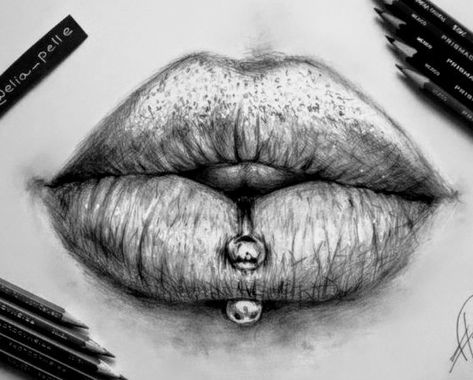 Lips Drawing Black, Drawing Tongue, Emotional Sketch, Emotional Sketch Ideas, Sketch Lips, Basics Drawing, Lip Drawings, Chucky Tattoo, Drawing Lips