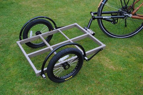 Surly Bike, Bike Wagon, Bicycle Cargo Trailer, Bicycle Sidecar, Homemade Trailer, Bike Trailer Hitch, Bike Trailers, Bicycle Trailers, Bike Cart