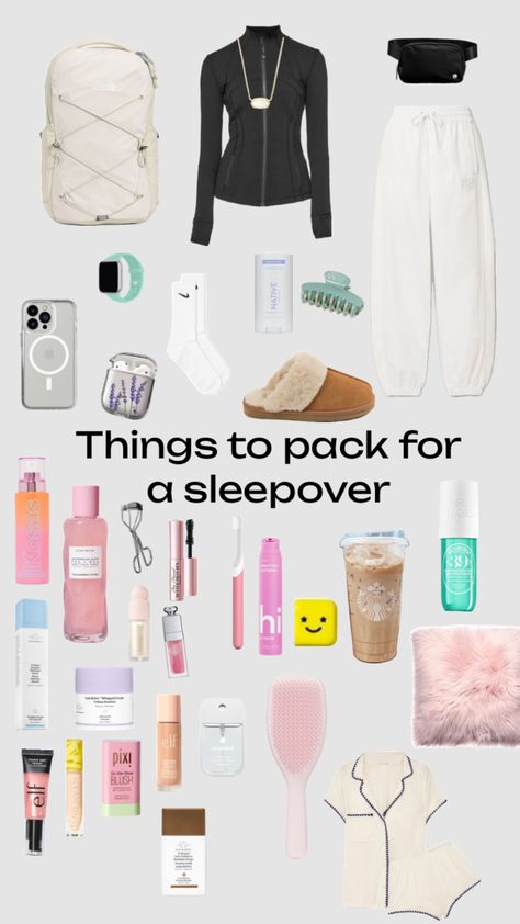 Things to pack for a sleepover Pack For A Sleepover, Things To Pack, What To Pack, Cute Fits