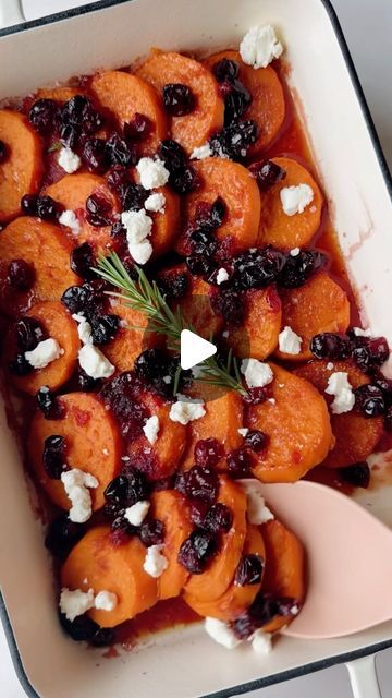 Lee Funke | Fit Foodie Finds on Instagram: "Fit Foodie Family Series ep. 3 is here! ⭐️ Comment RECIPE for these Maple Cranberry Sweet Potatoes.

This recipe comes from my husband’s family — a Funke Thanksgiving classic. The maple cranberry glaze is next level and we served ours with some goat cheese and fresh rosemary 😍" Maple Cranberry Sweet Potatoes, Cranberry Glaze, Fit Foodie Finds, Family Series, Fit Foodie, Thanksgiving Dishes, Fresh Cranberries, Fresh Rosemary, Sweet Potatoes