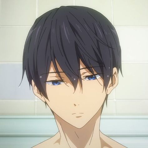 Black Hair And Blue Eyes, Neko Boy, Haruka Nanase, Free Eternal Summer, Splash Free, Free Iwatobi Swim Club, Free Iwatobi, Anime Gifs, Iwatobi Swim Club