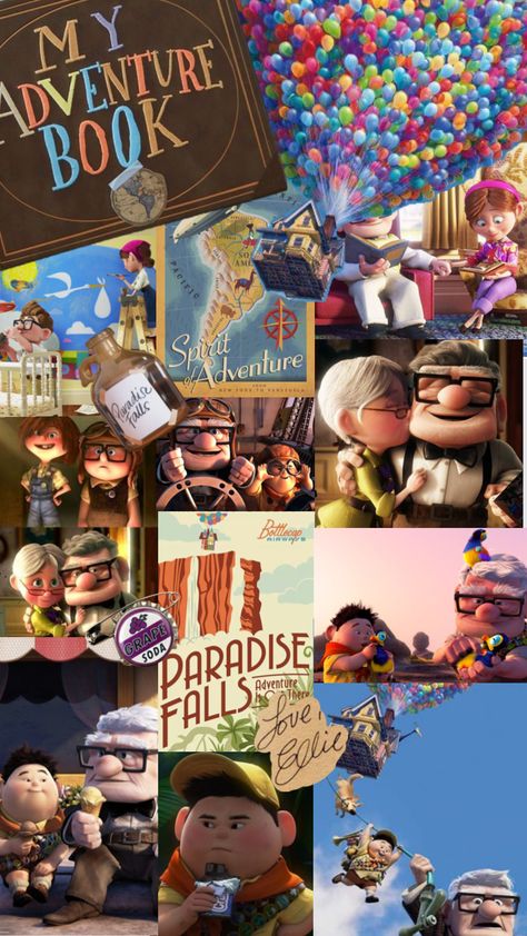 Movie 6 : up #disney #up #movies Up Adventure Book, Up Carl Y Ellie, Buu Monster Inc, Disney Movie Up, Disney Play, Disney Poses, Up 2009, Up Pixar, Up Disney