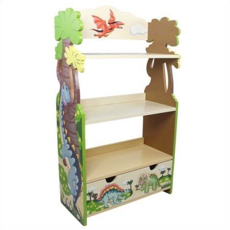 Fantasy Fields - Dinosaur Kingdom Bookshelf Baby Bookshelf, Fantasy Fields, 2 Shelf Bookcase, Childrens Bookcase, Toy Chests, Bookcase With Drawers, 3 Shelf Bookcase, Playroom Storage, Wooden Bookcase