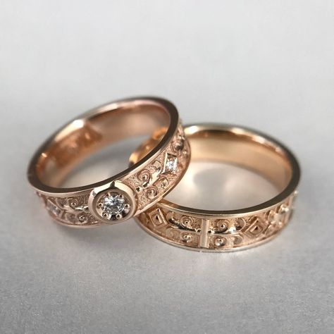 Celtic Wedding Band Set, Wedding Rings Sets His, Celtic Wedding Ring Sets, His And Hers Wedding Bands, Wedding Rings Sets His And Hers, His And Hers Rings, Floral Wedding Bands, Celtic Wedding Bands, Antique Wedding Bands