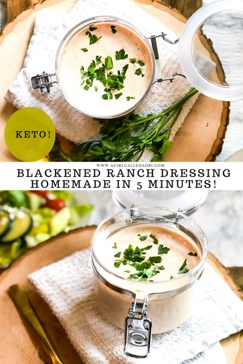 Blackened Ranch Recipe, Blackened Ranch, Keto Ranch Dressing Recipe, Ranch Dressing Recipe, Ranch Salad Dressing, Chicken Parmigiana, Ranch Recipe, Homemade Ranch Dressing, Butter Shrimp