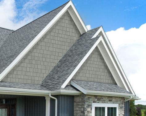 Vinyl Siding | ProVia House Siding | Siding Supplier Provia Siding, Gray Siding House, Vinyl Siding House, Improve Curb Appeal, Grey Siding, Siding Colors, House Siding, Vinyl Siding, Popular Styles