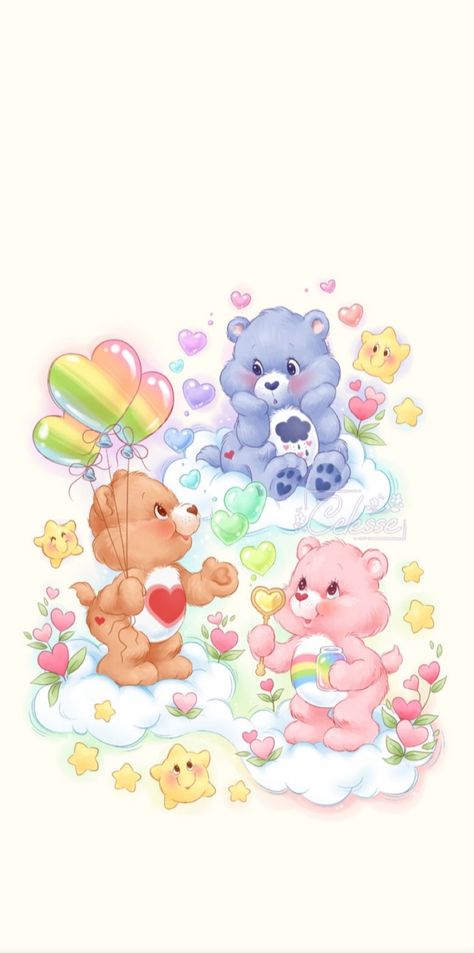 Care Bears Rainbow Wallpaper, Vintage Care Bears Art, Love A Lot Care Bear Aesthetic, Carebear Halloween Wallpaper, Care Bare Wallpapers, Care Bear Wallpapers, Care Bears Aesthetic Wallpaper Iphone, Care Bear Diy, Care Bear Wallpaper Aesthetic