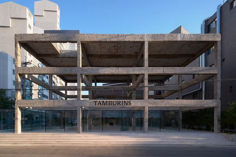 tamburins New Seongsu Flagship Store Seoul | Hypebeast Fendi Store, Cafe Branding, Underground Tunnels, Brutalist Architecture, Concrete Structure, Retail Experience, Store Opening, Flagship Store, Pop Up Store