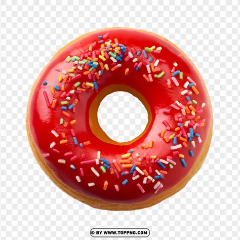 Donuts Png, Red Donut, Donut Png, Donut Cartoon, No Background, Free Png, Png Image, Donuts, Png Images