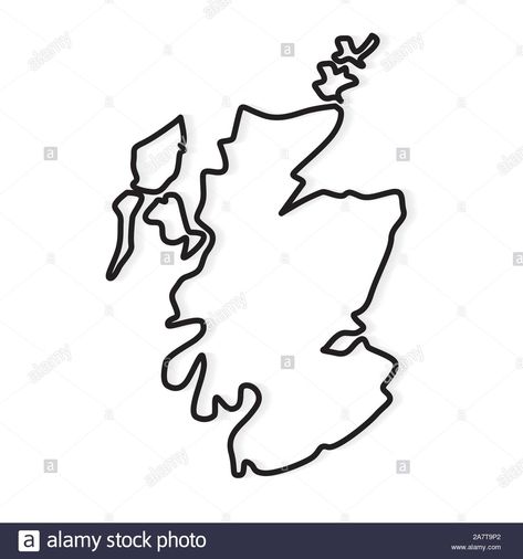 Scotland Map Tattoo, Scotland Drawing, Scotland Illustration, Scotland Tattoo, Scotland Landscape, Scotland Map, Single Line Tattoo, Map Tattoos, Shape Tattoo