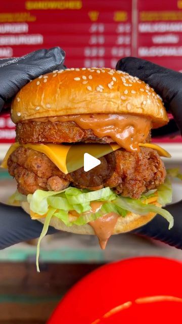 Dean Edwards on Instagram: "Part 53 in my Fakeaway Series. Tag someone who loves KFC. For the burger recipe check out my zinger burger in part 49 of this takeaway series.   KFC Zinger Tower Burger (serves 2)   Hashbrown: 1 large king Edward Potato grated approx. 350g 1 heaped tbsp. corn flour ½ tsp. garlic powder ½ tsp. onion powder   2 boneless and skinless chicken thighs Marinade: 100g Greek yoghurt 1 tsp. paprika 1 tsp. garlic granules 1 tsp. chilli powder 1 egg beaten   KFC Crispy Coating: 100g plain flour 1 tsp. black pepper 1 tsp. paprika 1 tsp. chilli powder 1 tsp. garlic granules 1 tsp. onion granules 1 tsp. salt 1 tbsp. dried thyme 1 tbsp. dried oregano   Supercharger Sauce: 4 tbsp. mayonnaise 2 tbsp. tomato ketchup 1 tsp. chipotle sauce 1 tbsp. Worcestershire sauce ½ tsp. garlic Boneless And Skinless Chicken Thighs, Chicken Thighs Marinade, Tower Burger, Kfc Burger Aesthetic, Kfc Zinger, Zinger Burger Pics, Kfc Zinger Burger, Zinger Burger, Chicken Thigh Marinade