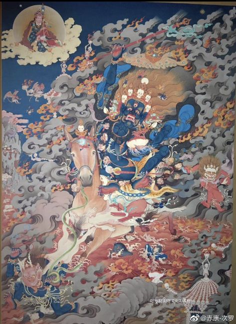 Palden Lhamo Palden Lhamo, Nepal Art, Buddha Art Painting, Gautama Buddha, Thangka Painting, Tibetan Art, Unusual Art, 3d Drawings, Buddha Art