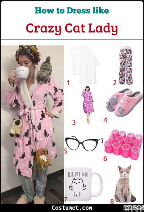 Crazy Cat Lady Halloween Costume, Crazy Cat Lady Halloween, Cat Lady Costume, Crazy Cat Lady Costume, Old Lady Costume, Teacher Halloween Costumes, Big Glasses, Crazy Costumes, Cat Prints