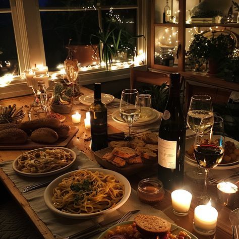 Table For 2 Romantic, Romantic Indoor Dates At Home, Small Date Ideas At Home, Nye Ideas For Couples At Home, Romantic Set Up, Inside Date Night Ideas, Dinner Aesthetic Night Home, At Home Romantic Dinner Setup, Dinner Date Ideas At Home