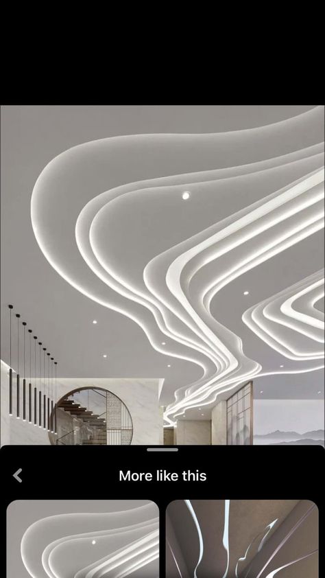 Innovative Interior Design Ideas, Wave Light, Cloud Ceiling, Handmade Photo Frames, Interior Design Renderings, Interior Architecture Drawing, Office Interior Design Modern, Entrance Lobby, Ceiling Design Modern