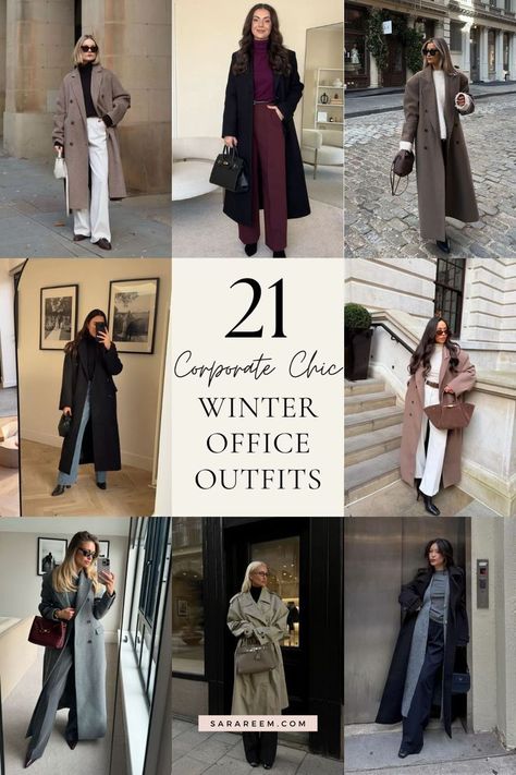 Realtor Winter Outfits, Business Casual For Cold Weather, Business Professional Winter Outfits, Work Outfits Winter 2024, Work Winter Outfits Women Office, Business Casual 2024 Women, Layer Turtleneck Outfit, Formal Outfits Winter, Cold Office Outfit