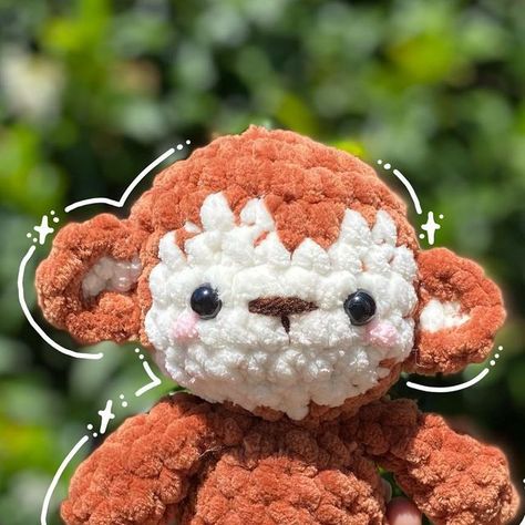 Monkey Amigurumi Pattern, Cute Crochet Monkey, How To Crochet A Monkey, Monkey Pattern Crochet, Free Monkey Crochet Pattern, Monkey Crochet Pattern Free, Crochet Monkey Pattern Free, Monkey Amigurumi Free Pattern, Crocheted Monkey