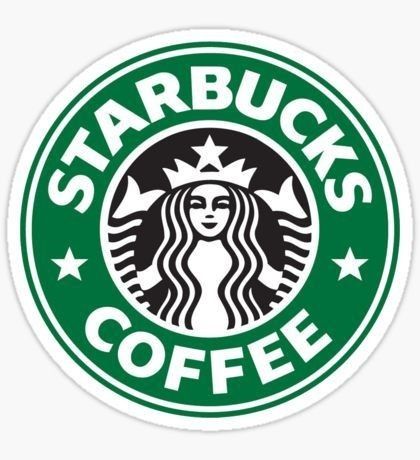 10 Logo, Homemade Stickers, Free Printable Stickers, Tumblr Stickers, Famous Logos, Green Sticker, Starbucks Logo, Brand Stickers, Coffee Logo