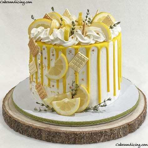 Bolo Drip Cake, Lemon Birthday Cakes, Kids Birthday Cakes, Cake With White Chocolate, White Birthday Cakes, Meringue Cake, Sweet 16 Cakes, Ice Cake, Cake Decorating Designs