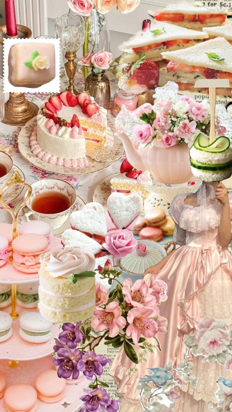 Pajama Tea Party, Croquette Tea Party, Pink And White Tea Party, Tea Party Vibes, Tea Pink Aesthetic, Pink Tea Party Aesthetic, Tea Room Aesthetic, Fantasy Tea Party, Japanese Tea Party