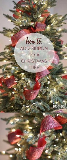 Tips and Tricks for adding ribbon to your Christmas Tree. #christmastree #christmas #decor #holiday #ribbon Handmade Christmas Decor, Christmas Tree Ribbon, Tree Ribbon, Christmas Topper, Christmas Tree Bows, Farmhouse Christmas Tree, Holiday Tree Decorations, Pencil Christmas Tree, Tree Tree