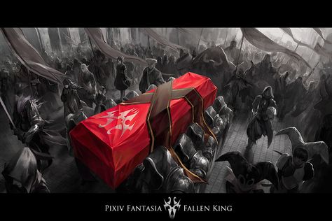 Building Concept Art, Fallen King, Art Work Drawing, Pixiv Fantasia, Lisbeth Zwerger, Landscape Building, Lord Of The Mysteries, Hair Male, Pointed Ears