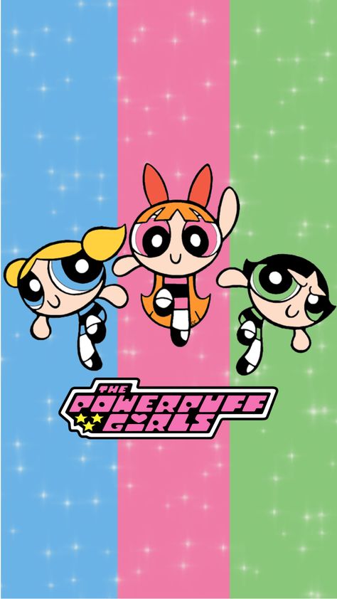 Powerpuff Girls Wallpaper, Powerpuff Girls Fanart, Girls Wallpaper, Girl Background, The Powerpuff Girls, Hello Kitty Cartoon, The Powerpuff, Cartoon Wallpaper Iphone, Rainbow Background