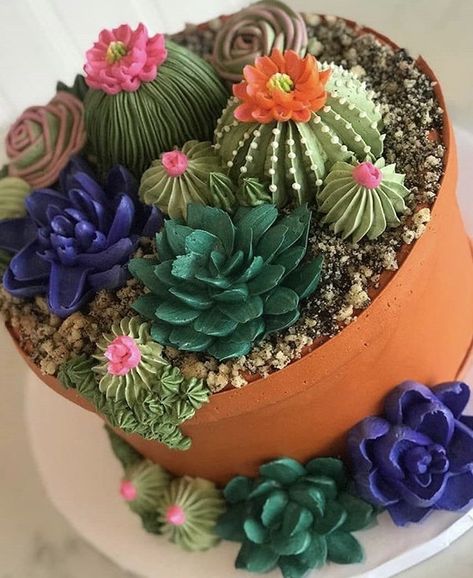 White Flower Cake, White Flower Cake Shoppe, Succulent Cake, Cactus Cake, Making Fondant, Cupcake Bouquet, Cake Online, Fondant Figures, Cake Boss