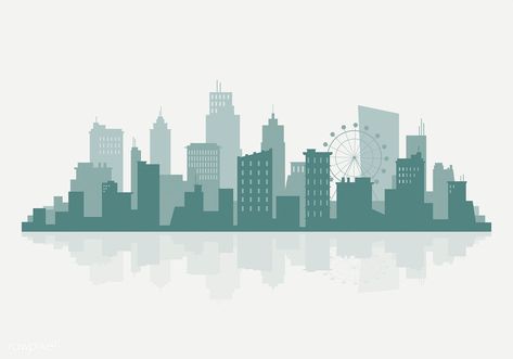 Green and beige silhouette cityscape background vector | free image by rawpixel.com / Aum Urbanization Illustration, City Silhouette Illustration, Google Backgrounds, Building Silhouette, Skyline Illustration, New York Landmarks, City Images, City Postcard, Building Images