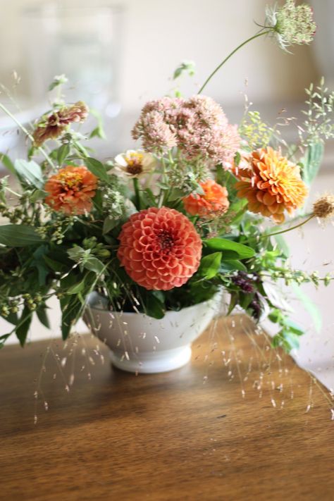 Zinnia Flower Arrangements, Zinnia Arrangements, Dahlia Arrangements, Summer Arrangements, Easy Perennials, Summer Flower Arrangements, Flower Growing, Flower Places, Summer Centerpieces