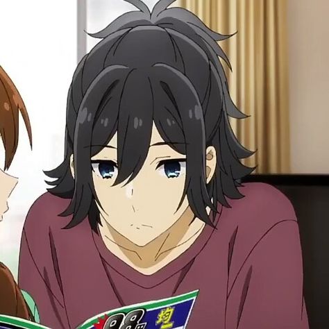 Miyamura Hair, Miyamura Hairstyle, Brown Hair Men, Natsu Fairy Tail, Black Brown Hair, Anime Expressions, Drawing Tablet, Kpop Posters, Anime Baby