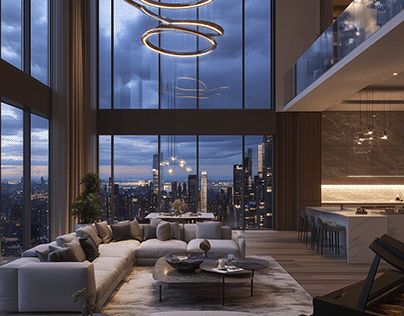 Check out new work on my @Behance profile: "Penthouse" http://be.net/gallery/204758883/Penthouse Penthouse Interior, Penthouse Living, Interior Design Presentation, Luxury Penthouse, Modern Mansion, Cute Bedroom Decor, New York Apartment, Luxury Homes Dream Houses, Dream Apartment