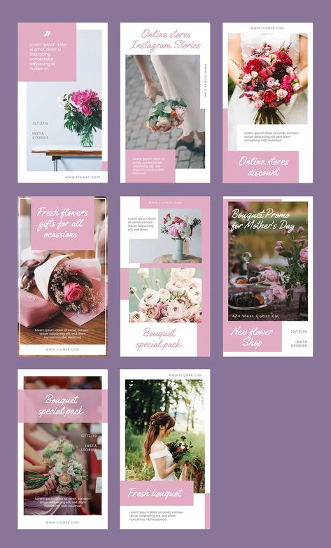 Flower Shop Instagram Stories Template PSD, AI, EPS Flower Shop Story Instagram, Flower Marketing Ideas, Florist Photography Ideas, Flower Catalog Design, Flower Post Instagram, Flower Shop Instagram Feed, Flower Ads, Flower Shop Instagram, Flower Shop Business