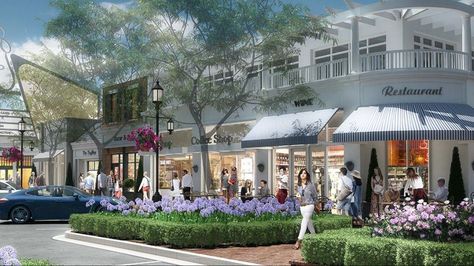 New Look at Downtown Pacific Palisades's Grove-Style Makeover - Curbed LAclockmenumore-arrow : You can almost hear the piped-in music Palisades Village, Walking Street, Style Makeover, Pacific Palisades, Family Friendly Activities, California Dreamin', California Dreaming, The Grove, Retail Shop