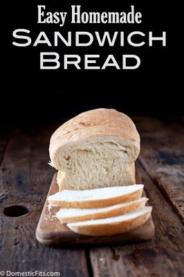 Easy Homemade Sandwich Bread Homemade Sandwich Bread, Homemade Sandwich, White Bread Recipe, Homemade Bread Recipes Easy, Sandwich Bread Recipes, Homemade Bread Easy, Recipes Cake, Bread Machine Recipes, Sandwich Bread