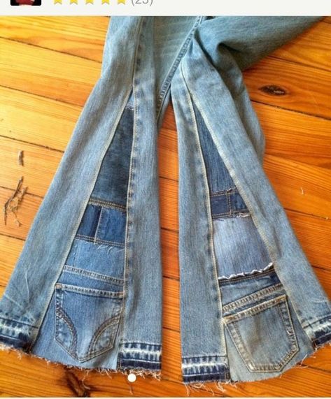 Återvinna Jeans, Ropa Upcycling, Jeans Custom, Projek Menjahit, Denim Outfits, Denim Inspiration, Denim Projects, Repurposed Clothing, Custom Jeans