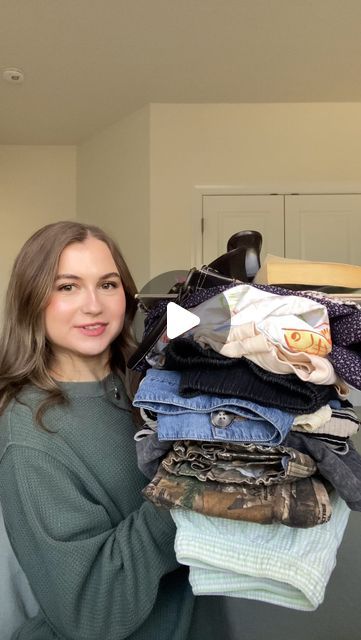 Elsie Joy on Instagram: "Thrift Haul ✨

This video was very long so I had to shorten it to fit the insta reel length. It is a little choppy because of that but hope y’all still enjoy! I went to 2 different goodwills and found quite a few good things!! What’s your fav find from this video? 

-
-
#lifestyle #contentcreator #vlog #thrifting #thrifted #thriftfinds #thrifthaul #goodwillfinds #secondhandclothes #secondhandfashion #relatable #reels #trendingreels #fashionstyle #fashioninspo #outfitinspiration" Going Thrifting Outfit, Thrift Haul Aesthetic, Thrifting Manifestation, Coolirpa Thrifted Transformations, Goodwill Outfits, Alt Thrift Haul, Goodwill Finds, Thrift Haul, Thrift Finds