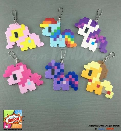 Mlp Birthday, Pony Party Favors, Mlp Party, Perler Beads Ideas, Hamma Beads Ideas, Pearl Beads Pattern, Easy Perler Beads Ideas, My Little Pony Party, Art Perle