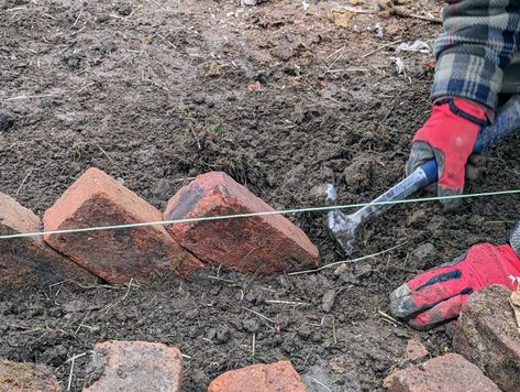 Repurposing More Red Bricks at the Farm - The Martha Stewart Blog Repurpose Bricks, Repurposed Bricks, Leftover Bricks Ideas Diy Projects, Red Clay Bricks, Brick Garden Edging, Brick Edging, Brick Laying, Brick Projects, Antique Brick