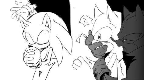 sonadow by srbsts Kissing Comics, Sonadow Comic, Sonic X Shadow Fanart, Shadow Sonic, Hedgehog Movie, Sonic Funny, Sonic Fan Characters, Hedgehog Art, Sonic And Shadow