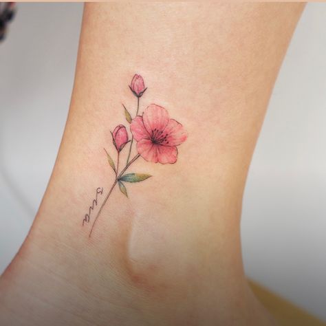 Fine Line Flower Tattoo Color, Fine Line Flower Tattoo, Line Flower Tattoo, Simple Tattoos For Women, Date Tattoos, Tattoo Color, Best Self Help Books, Sunflower Tattoos, Blossom Tattoo